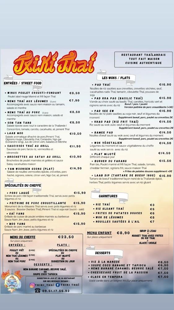 Txiki Thaï - Menu Image 1