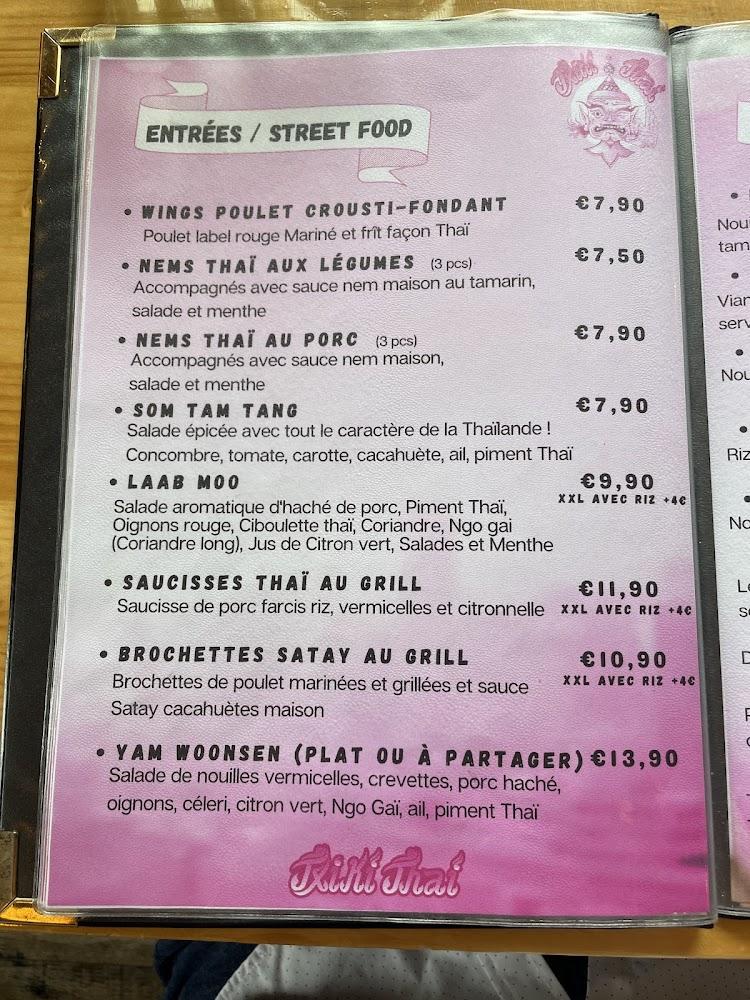 Txiki Thaï - Menu Image 2